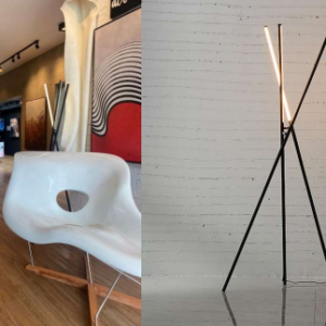 Coluna Minimalista Tri Pé Led